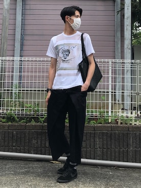 「L.E.D.BITES（エルイーディーバイツ）のアイテム」を使った、HIROMUさん（メンズ・185cm）の夏コーディネート