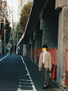 「SLICK（スリック）のアイテム（ブルゾン）」を使った、Okakeさん（メンズ・175cm）の秋コーディネート