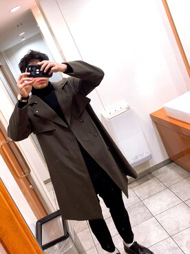 「STUDIOUS（ステュディオス）のアイテム（トレンチコート）」を使った、wakuwaku444さん（メンズ・176cm）の春コーディネート