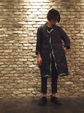 「DRIES VAN NOTEN（ドリスヴァンノッテン）のアイテム（ダウンジャケット/コート）」を使った、Rさん（メンズ・170cm）の夏コーディネート