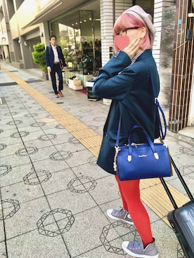 「SHAREEF（シャリーフ）のアイテム（ジャケット/アウター）」を使った、もかさん（レディース・158cm）の春コーディネート