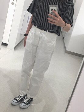 「knock through abstraction（ノックスルーアブストラクション）のアイテム（バッグ）」を使った、shiさん（レディース・164cm）の秋コーディネート