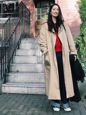 「プチプラミックス」｜高町美幸さん（レディース・168cm）の冬コーディネート