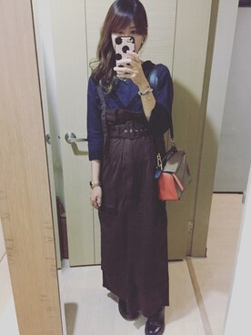 「LOEWE」｜「アイテム（アナログ腕時計）」を使った、Winnie C 🇹🇼さん（レディース・163cm）の秋コーディネート
