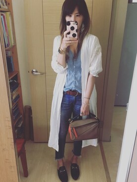 「LOEWE」｜「アイテム（その他アウター）」を使った、Winnie C 🇹🇼さん（レディース・163cm）の夏コーディネート