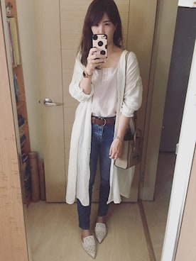 「CELINE」｜「アイテム（その他アウター）」を使った、Winnie C 🇹🇼さん（レディース・163cm）の夏コーディネート