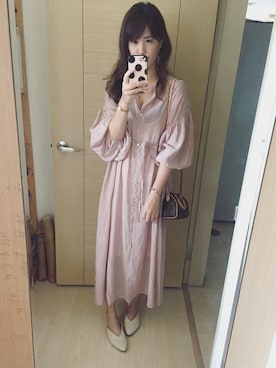 「LouisVuitton」｜「アイテム（シャツワンピース）」を使った、Winnie C 🇹🇼さん（レディース・163cm）の夏コーディネート