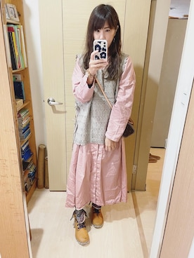 「LouisVuitton」｜「アイテム（その他アウター）」を使った、Winnie C 🇹🇼さん（レディース・163cm）の冬コーディネート