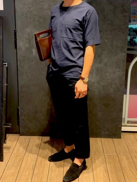 「BLACK LABEL CRESTBRIDGE（ブラックレーベル・クレストブリッジ）のアイテム（Tシャツ/カットソー）」を使った、tatsuさん（メンズ・170cm）の秋コーディネート