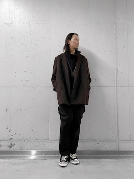 「ブラウン×ブラック」｜taikiさん（メンズ・177cm）の秋コーディネート