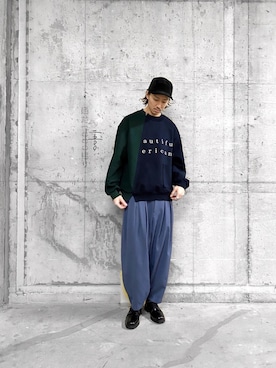 「トープ」｜「アイテム（スウェット）」を使った、taikiさん（メンズ・177cm）の冬コーディネート