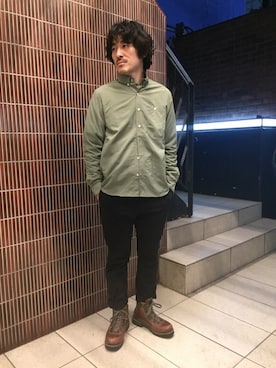 「BURLAP OUTFITTER（バーラップアウトフィッター）のアイテム」を使った、A.高橋さん（メンズ・171cm）の春コーディネート