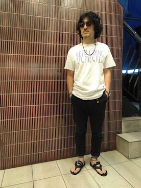 「RAEN（レイン）のアイテム」を使った、A.高橋さん（メンズ・171cm）の夏コーディネート