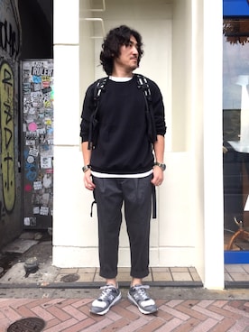 「and wander（アンドワンダー）のアイテム」を使った、A.高橋さん（メンズ・171cm）の夏コーディネート