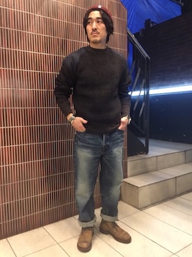 「SPELLBOUND（スペルバウンド）のアイテム」を使った、A.高橋さん（メンズ・171cm）の秋コーディネート