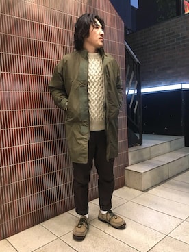 「MANASTASH（マナスタッシュ）のアイテム（モッズコート）」を使った、A.高橋さん（メンズ・171cm）の秋コーディネート