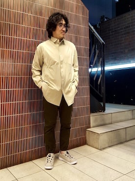 「MANASTASH（マナスタッシュ）のアイテム（その他パンツ）」を使った、A.高橋さん（メンズ・171cm）の冬コーディネート