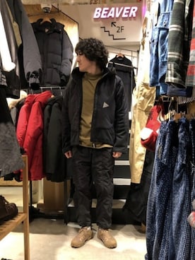 「and wander（アンドワンダー）のアイテム（ブルゾン）」を使った、A.高橋さん（メンズ・171cm）の秋コーディネート