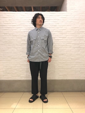 「MANASTASH（マナスタッシュ）のアイテム（スラックス）」を使った、A.高橋さん（メンズ・170cm）の夏コーディネート