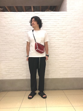 「MANASTASH（マナスタッシュ）のアイテム（スラックス）」を使った、A.高橋さん（メンズ・170cm）の夏コーディネート
