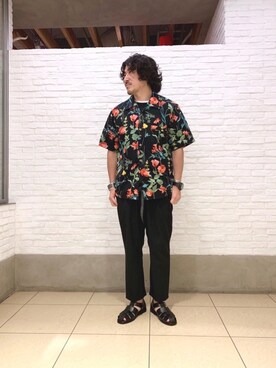 「MANASTASH（マナスタッシュ）のアイテム（スラックス）」を使った、A.高橋さん（メンズ・170cm）の夏コーディネート