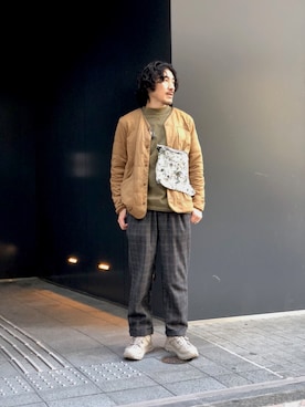 「HOKA ONEONE」｜A.高橋さん（メンズ・171cm）の冬コーディネート