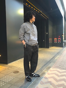 「and wander（アンドワンダー）のアイテム（ジャケット/アウター）」を使った、A.高橋さん（メンズ・171cm）の春コーディネート