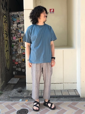「snowpeak」｜「アイテム（サンダル）」を使った、A.高橋さん（メンズ・171cm）の春コーディネート