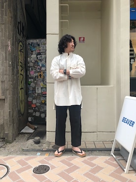 「snowpeak」｜「アイテム（サンダル）」を使った、A.高橋さん（メンズ・171cm）の夏コーディネート