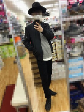 「RAGEBLUE（レイジブルー）の＜トレンドのロング丈＞ワッフルロングカットソー/733404（Tシャツ/カットソー）」を使った、Yuta  さん（メンズ・163cm）の冬コーディネート