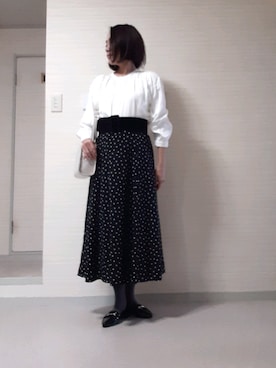 「STYLE DELI（スタイルデリ）のアイテム（スカート）」を使った、tomonsさん（レディース・155cm）の春コーディネート