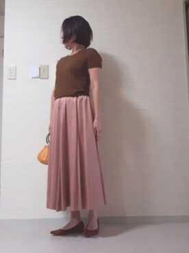 「カコバッグ」｜「アイテム（スカート）」を使った、tomonsさん（レディース・155cm）の春コーディネート