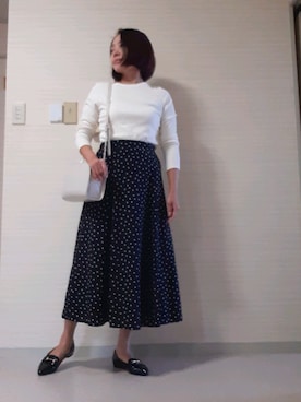 「STYLE DELI（スタイルデリ）のアイテム（スカート）」を使った、tomonsさん（レディース・155cm）の春コーディネート