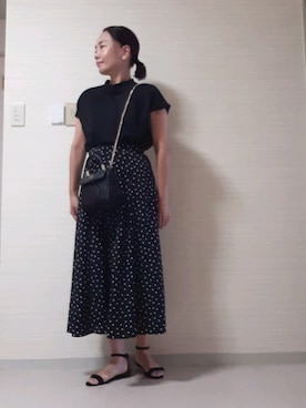 「STYLE DELI（スタイルデリ）のアイテム（スカート）」を使った、tomonsさん（レディース・155cm）の夏コーディネート