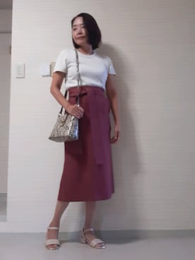 「STYLE DELI（スタイルデリ）のアイテム（スカート）」を使った、tomonsさん（レディース・155cm）の夏コーディネート