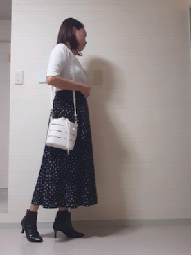 「STYLE DELI（スタイルデリ）のアイテム（スカート）」を使った、tomonsさん（レディース・155cm）の秋コーディネート