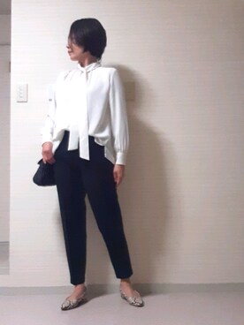 「STYLE DELI（スタイルデリ）のアイテム（パンツ）」を使った、tomonsさん（レディース・155cm）の春コーディネート