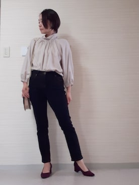 「PUBLUX（パブリュクス）のアイテム（バッグ）」を使った、tomonsさん（レディース・155cm）の春コーディネート