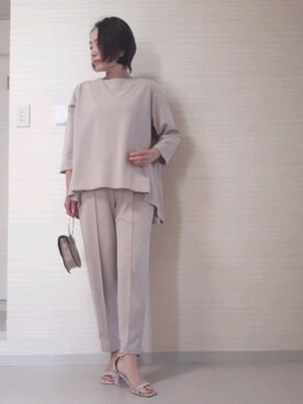 「PUBLUX（パブリュクス）のアイテム（バッグ）」を使った、tomonsさん（レディース・155cm）の春コーディネート