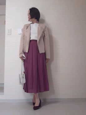 「Petit Honfleur（プチオンフルール）のアイテム」を使った、tomonsさん（レディース・155cm）の春コーディネート