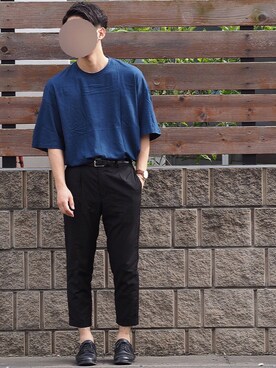 「YARD PLUS（ヤードプリュス）のアイテム（スラックス）」を使った、エジソンさん（メンズ・172cm）の春コーディネート