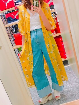 「レースタンク」｜하서윤さん（レディース・164cm）の春コーディネート