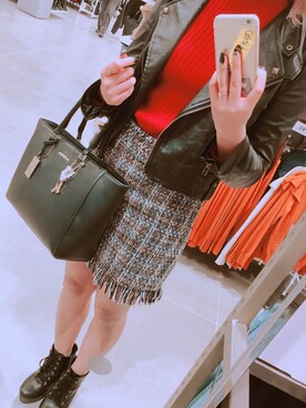 「no brand（ノーブランド）のアイテム（スカート、その他）」を使った、하서윤さん（レディース・164cm）の冬コーディネート