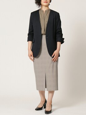 「KASHIYAMA（カシヤマ）のアイテム」を使った、カシヤマさん（レディース・164cm）の秋コーディネート