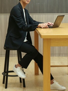 「アイテム（テーラードジャケット）」を使った、カシヤマさん（メンズ・188cm）の秋コーディネート