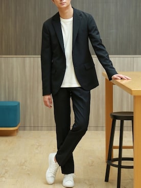 「KASHIYAMA（カシヤマ）のアイテム」を使った、カシヤマさん（メンズ・188cm）の秋コーディネート