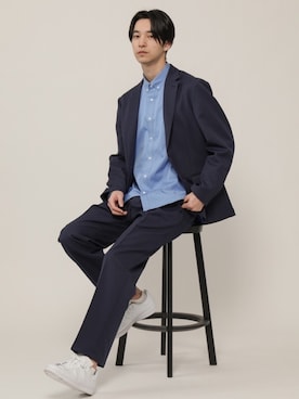 「アイテム（テーラードジャケット）」を使った、カシヤマさん（メンズ・185cm）の春コーディネート