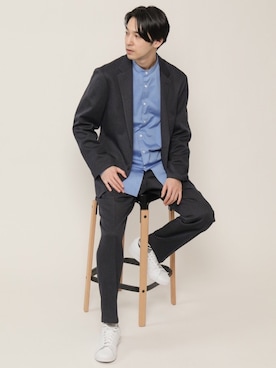 「アイテム（テーラードジャケット）」を使った、カシヤマさん（メンズ・185cm）の春コーディネート