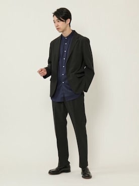 「アイテム（テーラードジャケット）」を使った、カシヤマさん（メンズ・185cm）の春コーディネート