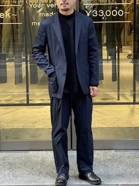 「Paraboot（パラブーツ）の【Paraboot】CHAMBORD　パラブーツ　シャンボード（ドレスシューズ）」を使った、カシヤマさん（メンズ・174cm）の春コーディネート